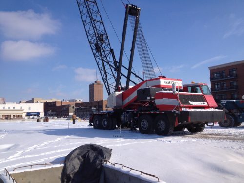 Aurora Library Construction Crane
